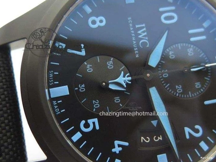 MIROTIME 0706 Pilot Chrono IW388003 Real Ceramic V6F 1:1 Best Edition On Black Nylon Strap A StreetReady 7284